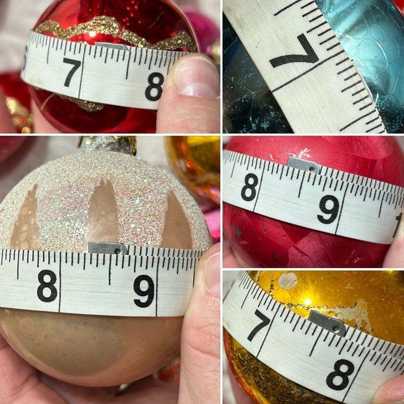 Vintage Lot of 28 Glass Ornaments: Rouch & Similar Unmarked Styles - Picture 10 of 11